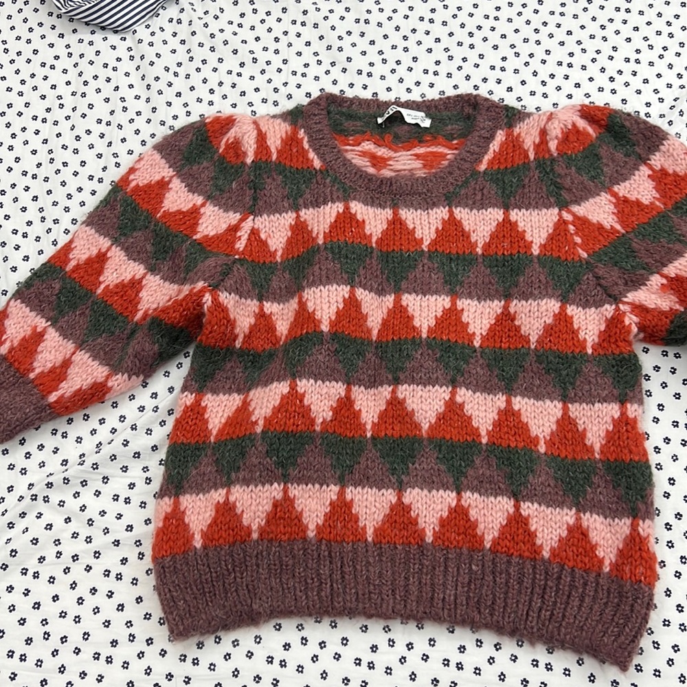 Zara large short sleeve sweater